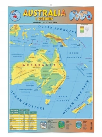 Australia mapa V Australii plansza plakat VISUAL System