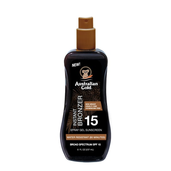 Australian Gold, spray do opalania z bronzerem, SPF 15, 237 ml Australian Gold