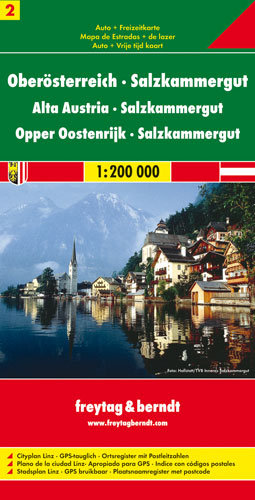 Austria. Część 2. Górna Austria, Salzkammergut. Mapa 1:200 000 Freytag & Berndt