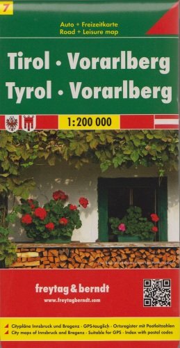 Austria. Tyrol, Vorarlberg. Mapa 1:200 000 Opracowanie zbiorowe