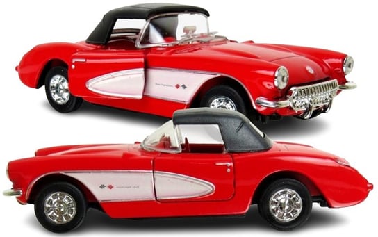 Autko Resorak CHEVROLET CORVETTE 1957 stare samochody model kolekcjonerski DUŻY 1:24 PakaNiemowlaka