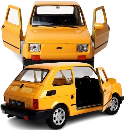 Autko Resorak Fiat 126P Maluch Stare Samochody Prl Model Kolekcjonerski 1:34 PakaNiemowlaka
