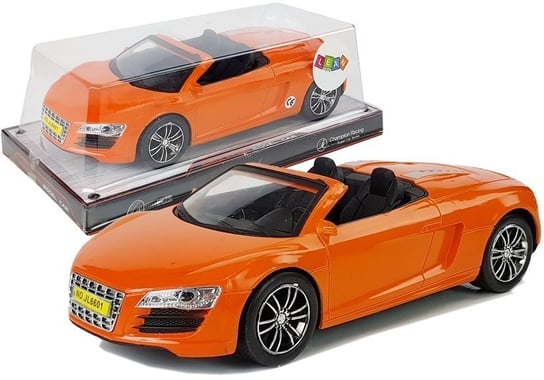 Autko z Naciągiem Kabriolet Pomarańczowe 1:18 Lean Toys