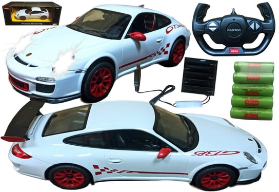 Autko Zdalnie Sterowane Rastar PORSCHE 911 GT3 Samochód Auto Na Pilot RC 1:14 białe Rastar