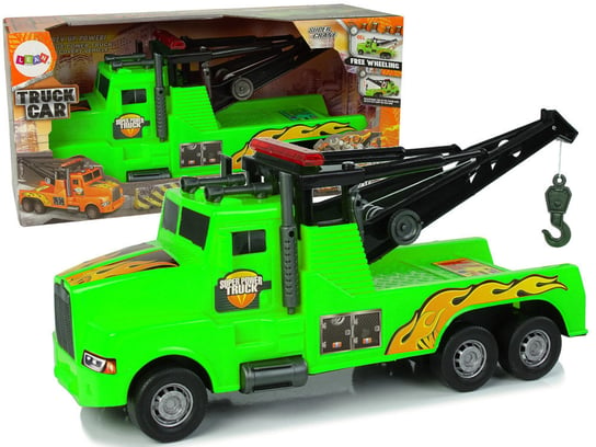 Auto Ciężarówka Holownik Pomoc Drogowa 1:10 Lina Zielona Lean Toys