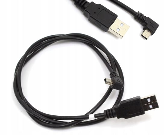 AUTO Kabel PC DKE-2 Mini USB 1m kątowy czarny Przewód do ładowania PAVEL LUX