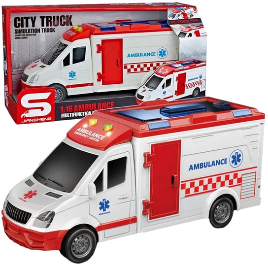 Auto Karetka Pogotowia Ambulans Efekty Gra Świeci Sferazabawek