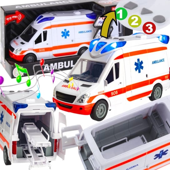 Auto KARETKA POGOTOWIA Ambulans Van Bus Na Baterie ►Światło Dźwięk Sygnały◄ Inna marka
