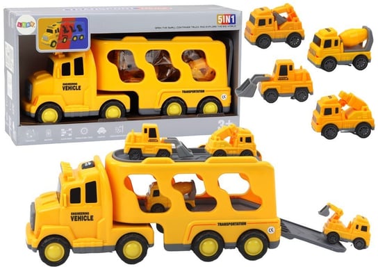 Auto Laweta Lora Pomoc Drogowa Pojazdy Budowlane Żółty Lean Toys
