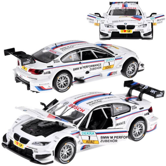 Auto metalowe sportowe BMW M3 DTM skala 1:32 samochodzik dźwięk światło Inna marka