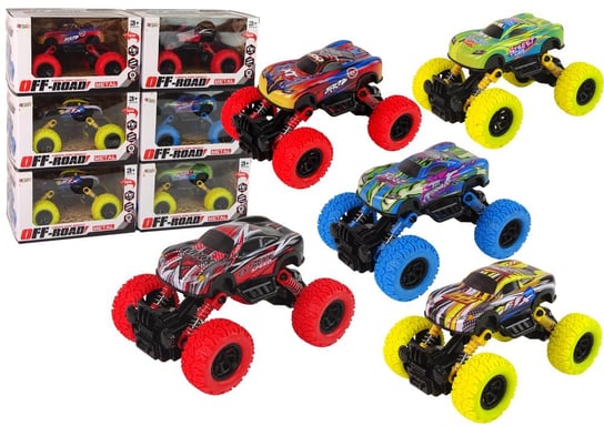 Auto Monster Truck Amortyzatory Gumowe Opony Metal Kolory Lean Toys