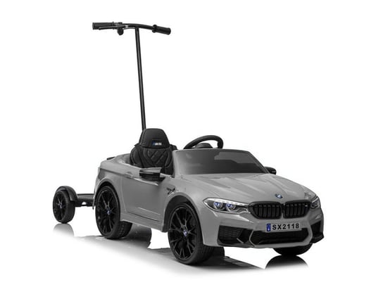 Auto Na Akumulator Bmw M5 Z Platformą Dla Rodzica Srebrne Lakierowane BMW