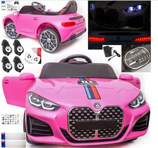 Auto na akumulator CABRIO M4 różowy Joy4Kids