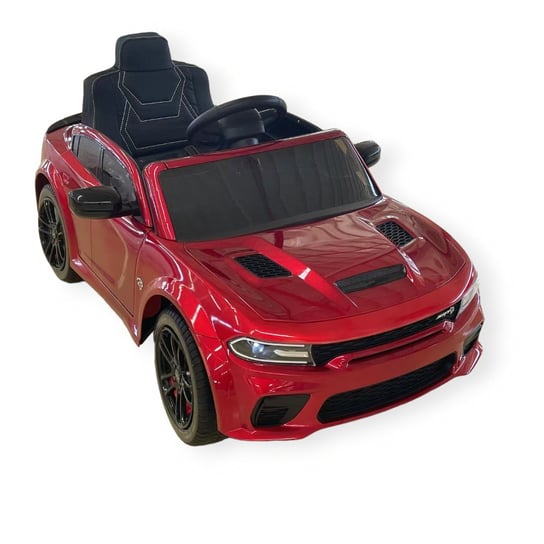 Auto na Akumulator na Licencji Dodge Charger Hellcat Czerwony Błyszczący Miś Gustaw