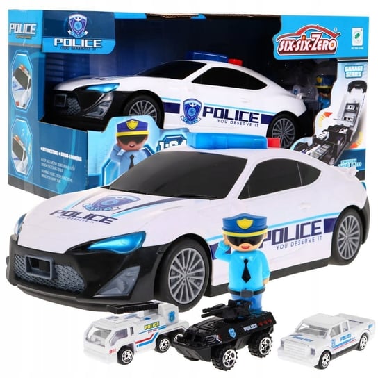 Auto Policja radiowóz pojazd garaż dla autek RAMIZ