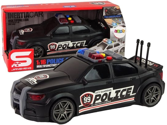 Auto Sportowe Policja 1:16 Czarny Dźwięk Lean Toys