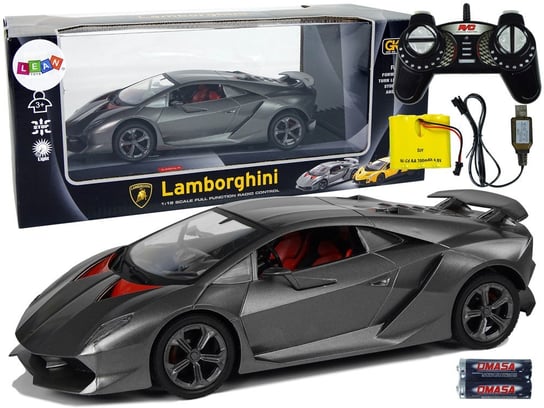 Auto Sportowe R/C 1:18 Lamborghini Sesto Elemento 2.4 G Światła Lean Toys