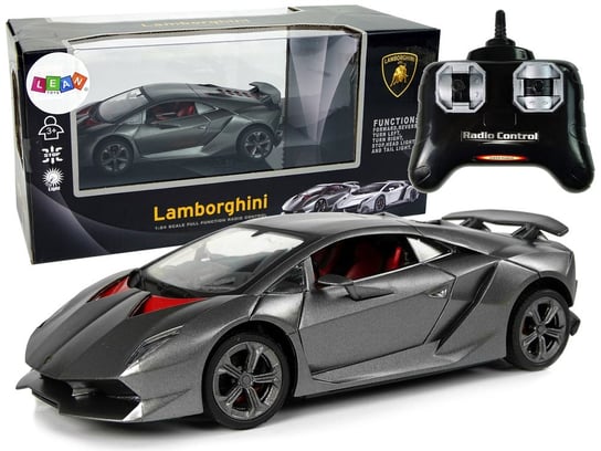 Auto Sportowe R/C 1:24 Lamborghini Srebrne 2.4 G Światła Lean Toys