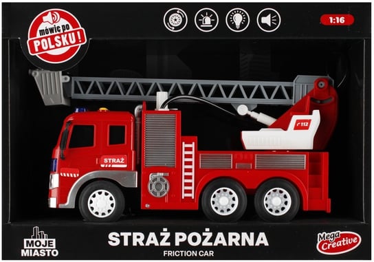 Auto Straż Pożarna z wodą Moje Miasto MEGA CREATIVE Wader Polesie