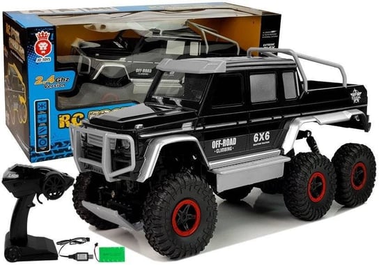 Auto Terenowe Off- Road 6-kołowe Zdalnie sterowane 2.4G Czarne Lean Toys