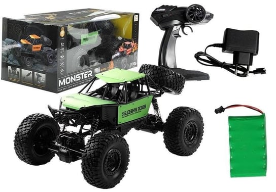 Auto Zdalnie Sterowane Monster Truck na resorach Zielony Lean Toys