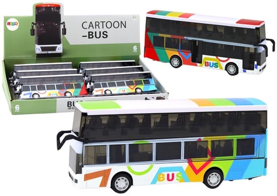 Autobus Dwupiętrowy Z Napędem Metalowy Kolorowy Światła Dźwięki Lean Toys