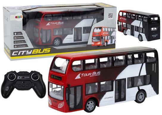Autobus Dwupiętrowy Zdalnie Sterowany RC Światła Lean Toys