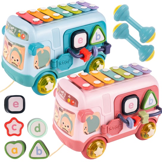 Autobus Edukacyjny Cymbałki Organki Sorter Ksylofon Dla Dzieci Maluszka MalPlay