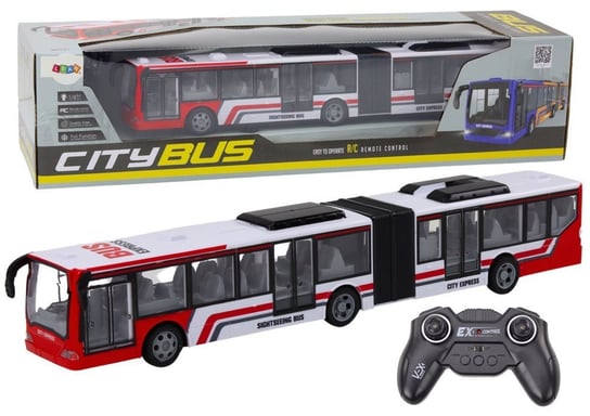 Autobus Miejski Zdalnie Sterowany RC Czerwono-Biały Lean Toys