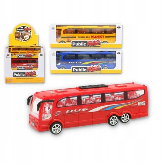 Autobus plastikowy niebieski,czerwony A8707 - 1 Inna marka