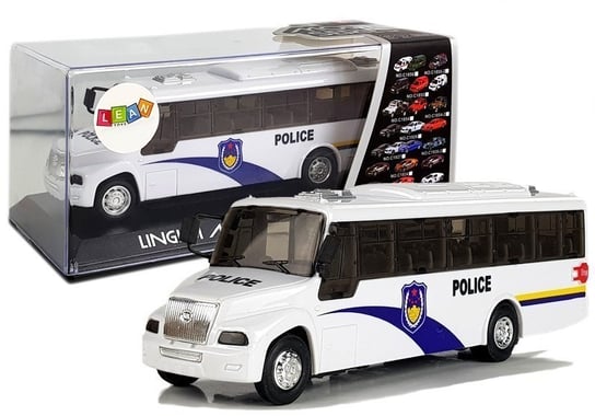 Autobus Policyjny Bus Policja Biały z Naciągiem Dźwięk lean