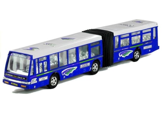 Autobus Przegubowy Friction Duży 41,5 cm Niebieski Lean Toys