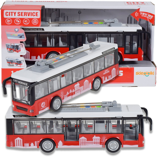 AUTOBUS SZKOLNY MIEJSKI CITYBUS NA BATERIE POJAZD BUS ZABAWKA DLA ...