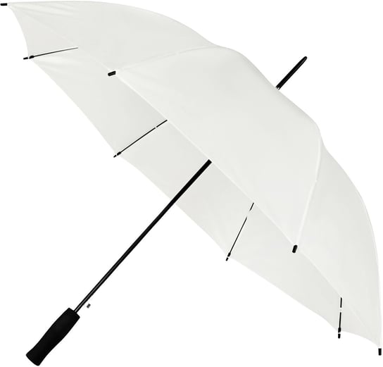 Automatyczna lekka parasolka damska biała z czarnym stelażem Impliva