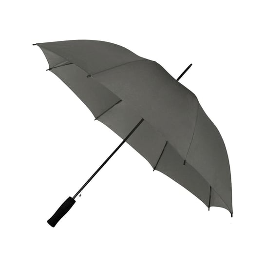 Automatyczna lekka parasolka damska ciemno szara z czarnym stelażem Impliva