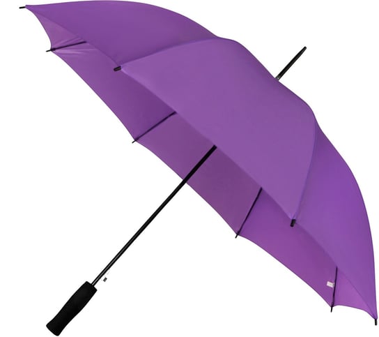 Automatyczna lekka parasolka damska fioletowa z czarnym stelażem Impliva