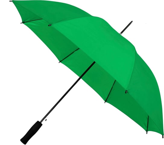 Automatyczna lekka parasolka damska jasno zielona z czarnym stelażem Impliva