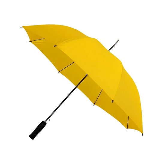 Automatyczna lekka parasolka damska żółta z czarnym stelażem Impliva