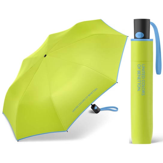 Automatyczna parasolka Benetton z kontrastową lamówką Benetton
