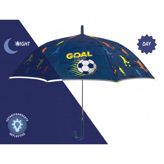 Automatyczna parasolka młodzieżowa Perletti z odblaskiem PIŁKA NOŻNA Perletti