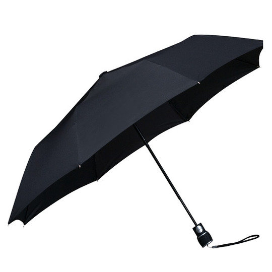 Automatyczna składana klasyczna parasolka czarna, otwierana jednym przyciskiem Impliva