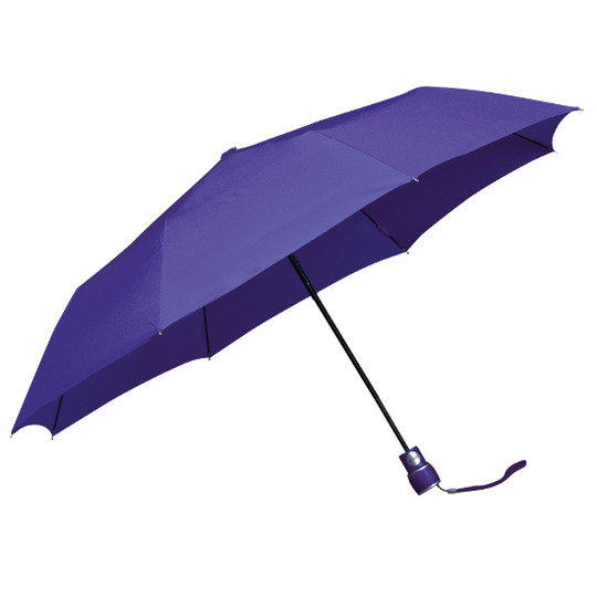 Automatyczna składana klasyczna parasolka fioletowa, otwierana jednym przyciskiem Impliva