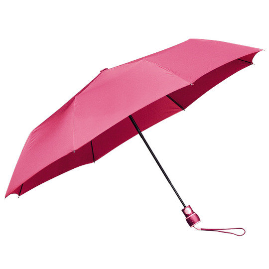 Automatyczna składana klasyczna parasolka różowa, otwierana jednym przyciskiem Impliva