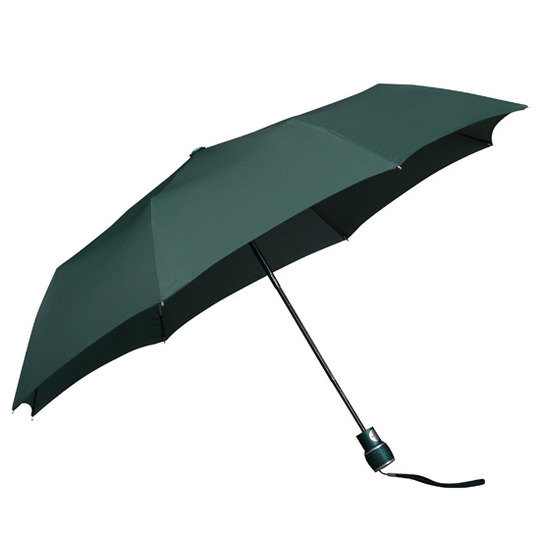 Automatyczna składana klasyczna parasolka zielona, otwierana jednym przyciskiem Impliva