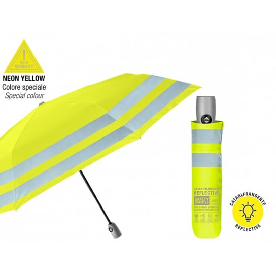 Automatyczny parasol damski Perletti Technology odblaskowy duży Perletti