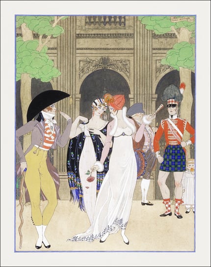 Autumn Symphony: Mantle and Afternoon Dress, George Barbier - plakat 60x80 cm Galeria Plakatu