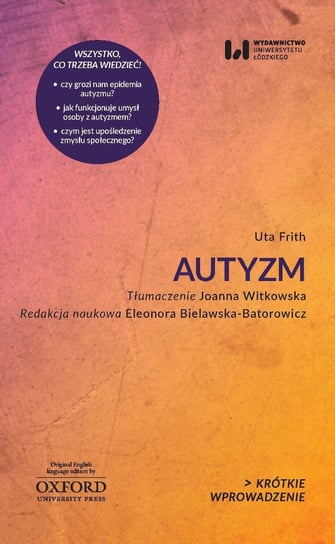 Autyzm. Krótkie wprowadzenie - ebook epub Frith Uta