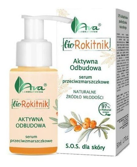 Ava, Bio Rokitnik, serum przeciwzmarszczkowe do twarzy Aktywna Odbudowa, 50 ml AVA