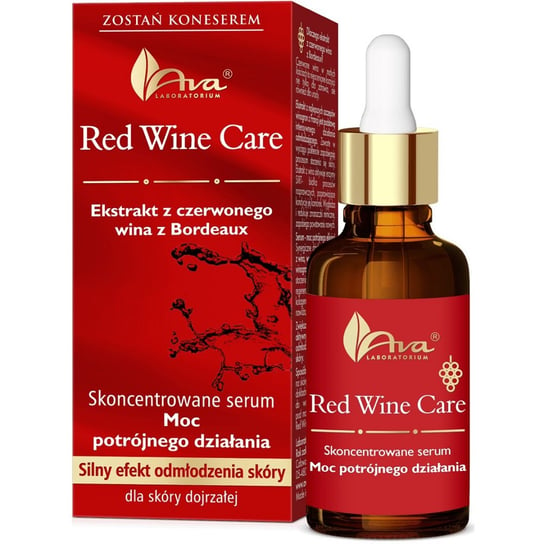 Ava Red Wine, serum skoncentrowane do skóry dojrzałej - Moc potrójnego działania, 30ml AVA