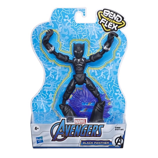 Avengers, figurka kolekcjonerska Bend And Flex Black Panther Hasbro